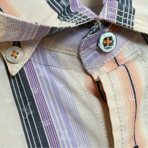TOMMY BAHAMA Jeans Bars Stripes Sunburst Cotton L/S Button Down Shirt XXL NWT - Picture 7 of 15
